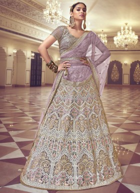 Elegant Work Lehenga Choli With Same Color Work Dupatta