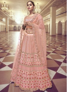 Elegant Work Lehenga Choli With Same Color Work Dupatta