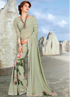 ELGANT FLORAL PRINT SAREE