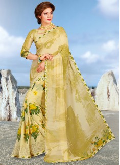 ELGANT FLORAL PRINT SAREE