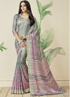 Exclusive Cotton Silk Printed Saree