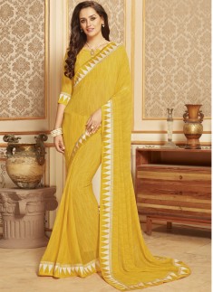 Exclusive Printed Saree With Lace Border