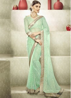 Fancy Casual Wear Saree With Decent Lace Border