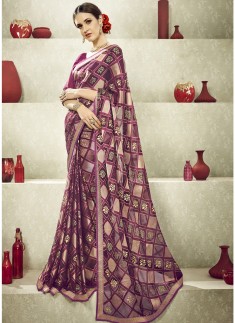 Fancy Casual Wear Saree With Decent Lace Border
