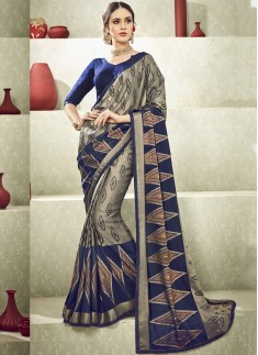 Fancy Casual Wear Saree With Lace Border