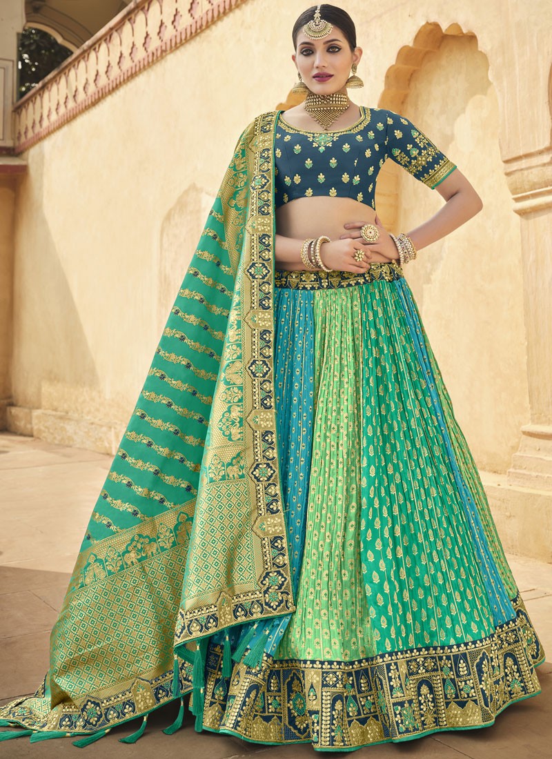 Glorious Lehenga Choli With Decent Work And Contrast Work Border Dupatta