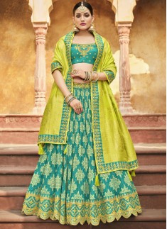 Glorious Lehenga Choli With Decent Work And Contrast Work Border Dupatta