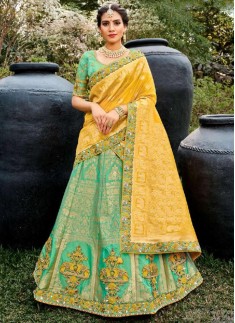 Gorgeous Banarasi Silk Lehenga Choli WIth Decent Work And Weaving