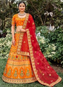 Gorgeous Banarasi Silk Lehenga Choli WIth Decent Work And Weaving