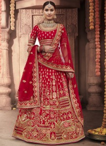 Gorgeous Bridal Lehenga Choli In Unique Work Including Net Dupatta