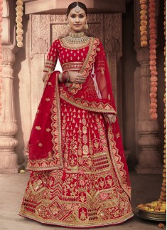 Gorgeous Bridal Lehenga Choli In Unique Work Including Net Dupatta