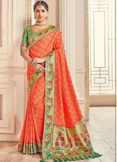 Gorgeous Soft Silk Saree With Heavy Work Blouse