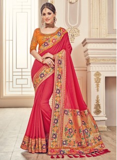 Gorgeous Soft Silk Saree With Heavy Work Blouse