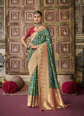 Green Reception Silk Classic Saree