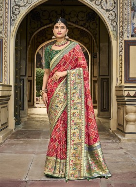 Nice Pink Weaving Silk Classic Saree