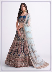 PERSIAN BLUE LEHENGA CHOLI