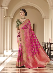 Pink Festival Traditional Silk Saree