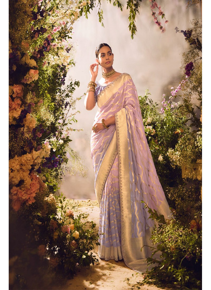 Remarkable Embroidered Silk Designer Saree
