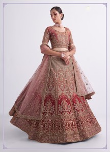 SHADED RUST LEHENGA CHOLI