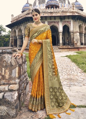 Silk Orange Trendy Saree