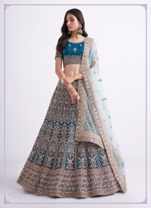 TEAL BLUE LEHENGA CHOLI