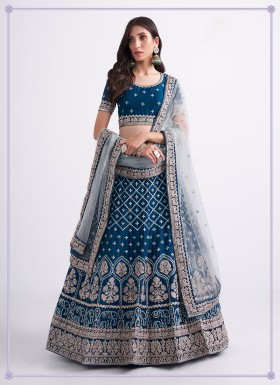 TEAL BLUE LEHENGA CHOLI