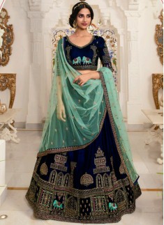 Unique Kashmiri Work Lehenga Choli In Soft Silk Material