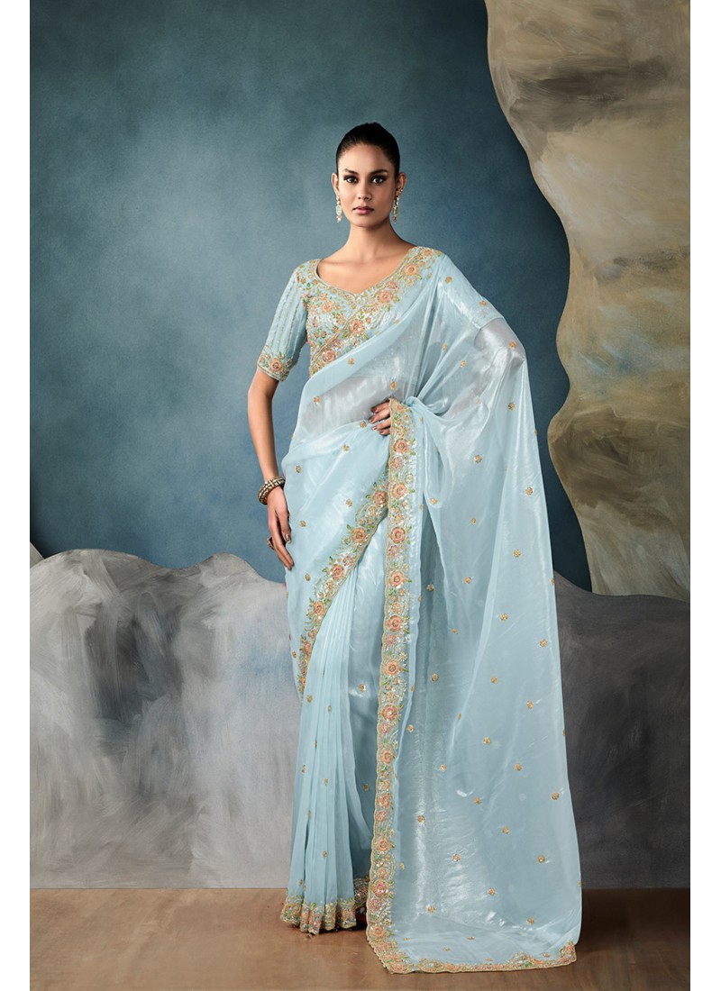 Wedding Wear Tissue Silk Saree